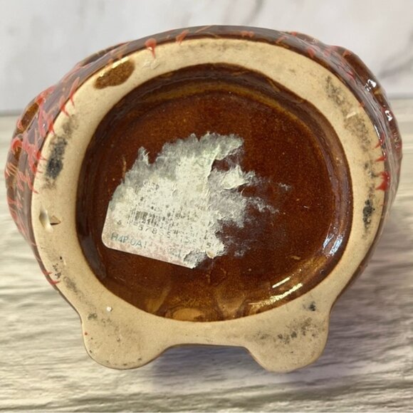 Ceramic Glazed Pottery Owl Tea Light Candle Holder - Picture 7 of 10